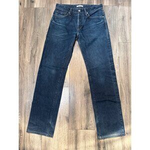 Levis Made & Crafted Mens Ruler Straight Jeans W29 Bovine Leather Patch Button F